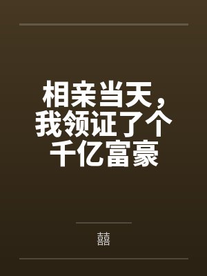 相亲当天,我领证了个千亿富豪